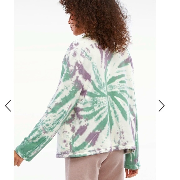 NWT Anthropologie LACAUSA Kismet Terry Fabric Jacket Sugarplum Swirl Size Large - Picture 5 of 15